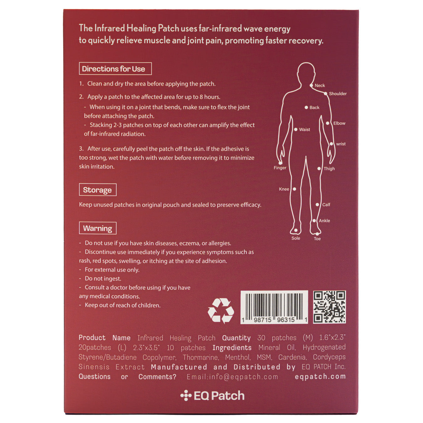 EQ Infrared Healing Patch