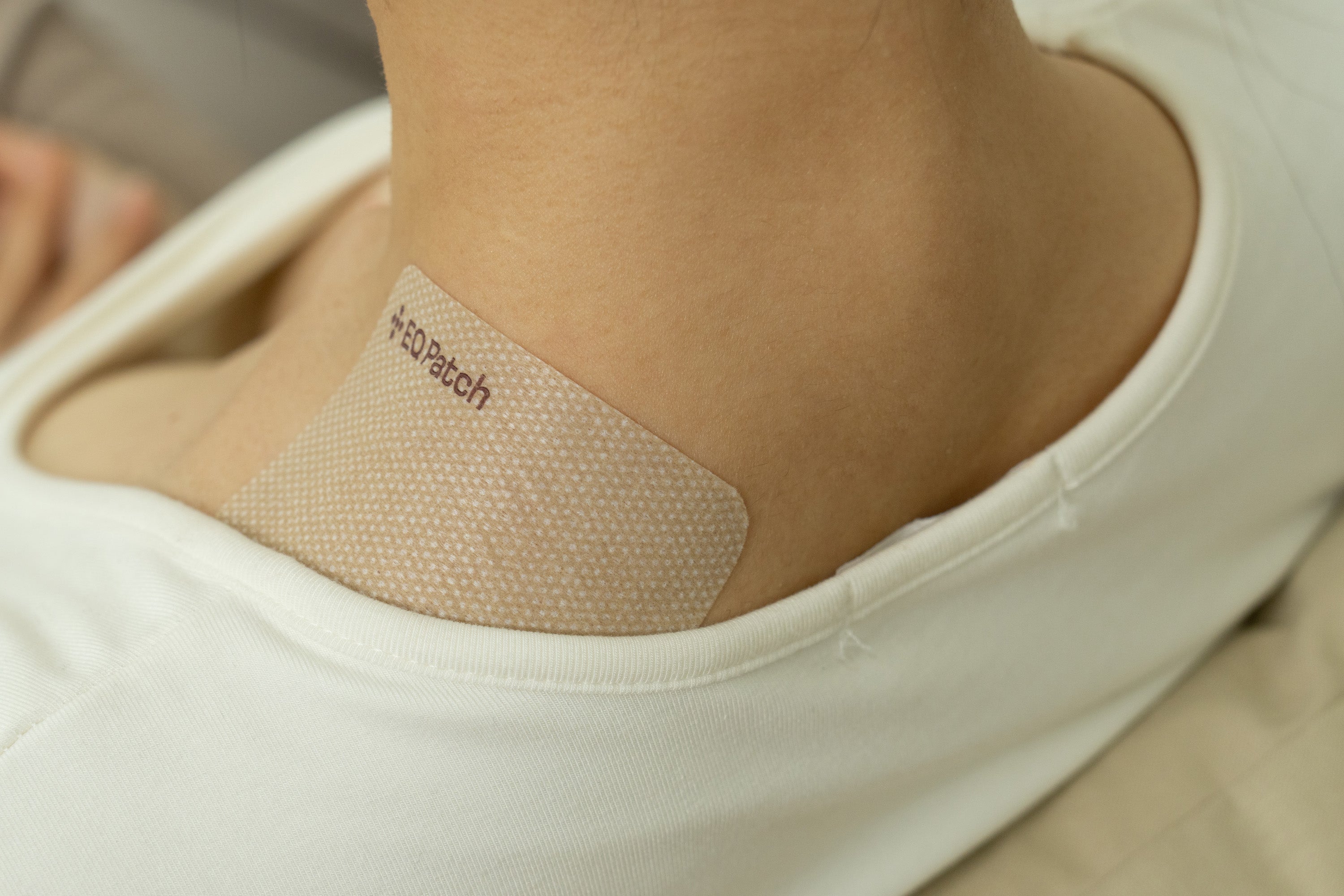 Natural healing patch on shoulder