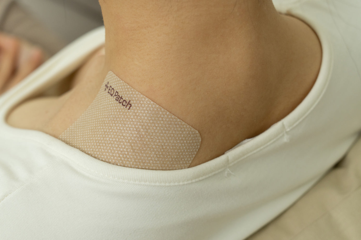 Natural healing patch on shoulder